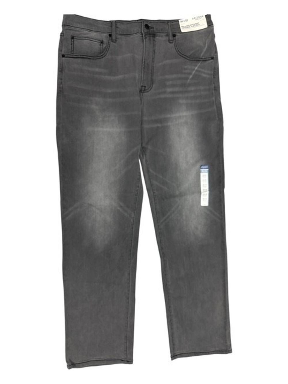 Arizona Jean Co Men's 36X32 Jeans Gray Sanded Relaxed Straight Advance Flex 360